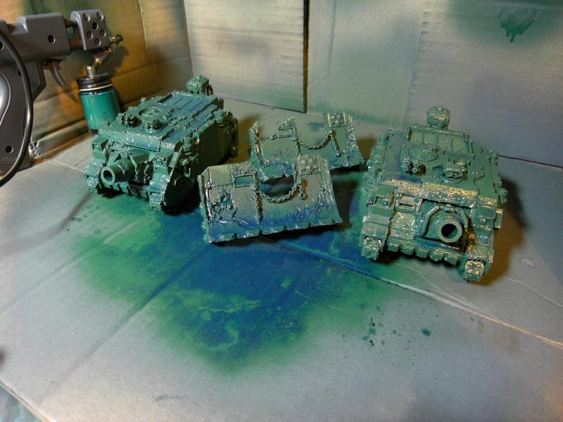 Chaos Space Marines, Forge World, Greenstuff, Magnet, Nurgle, Preditors, Rought Coat, Vindicators, Warhammer 40,000, Work In Progress