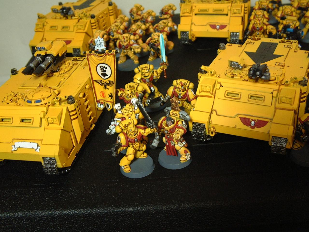 Imperial Fists, Razorback, Rhino, Space Marines