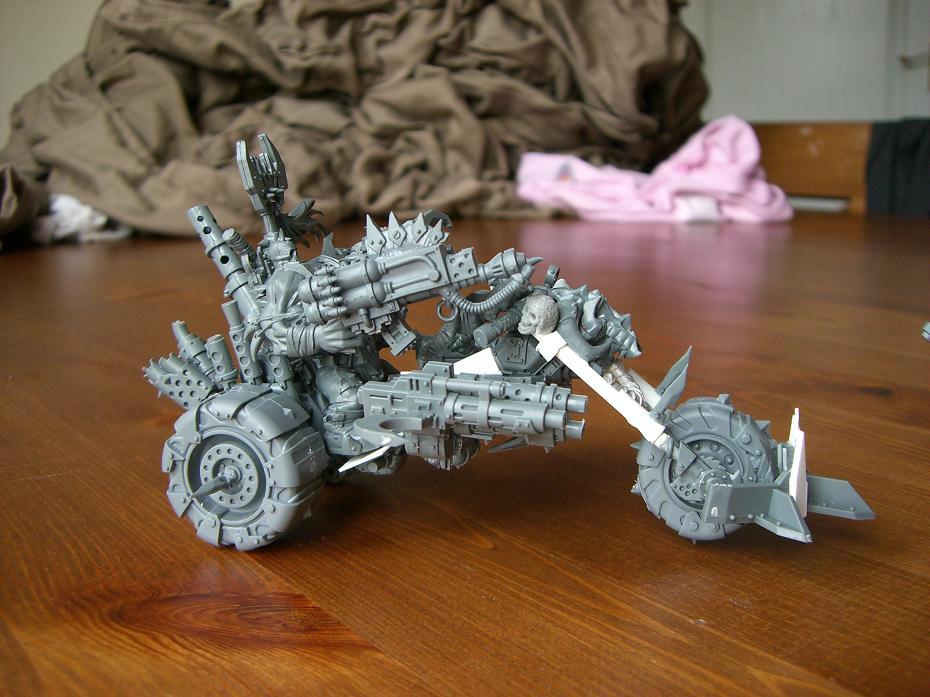 Assault On Black Reach, Biker Boss, Conversion, Orks, Warbiker, Warboss
