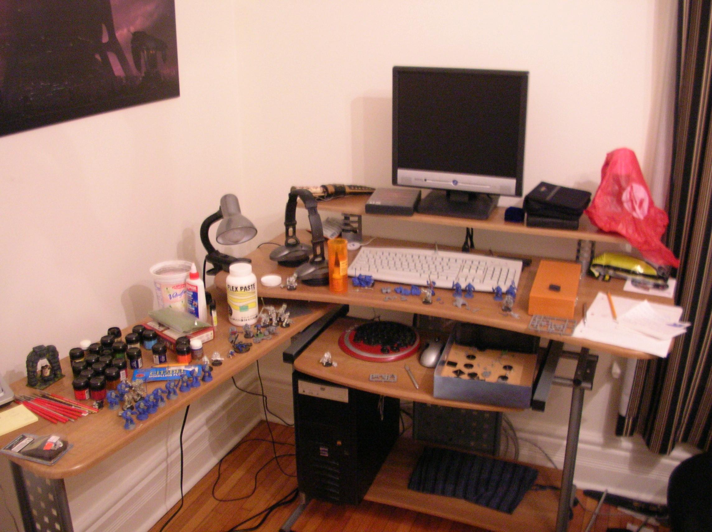 Hobby Area, My dakka dakka and minatures work space