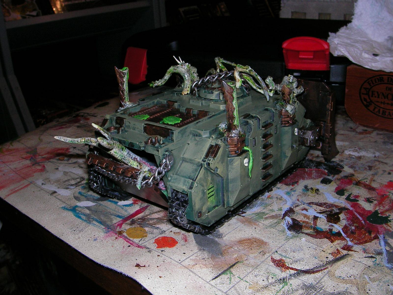 Chaos, Chaos Space Marines, Daemons, Death Guard, Nurgle, Possessed, Tank, Vehicle, Vindicator, Warhammer 40,000
