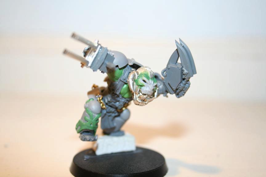Conversion, Greenstuff, Khorne, Nob, Orks, Powerklaw, Warhammer 40,000, Work In Progress