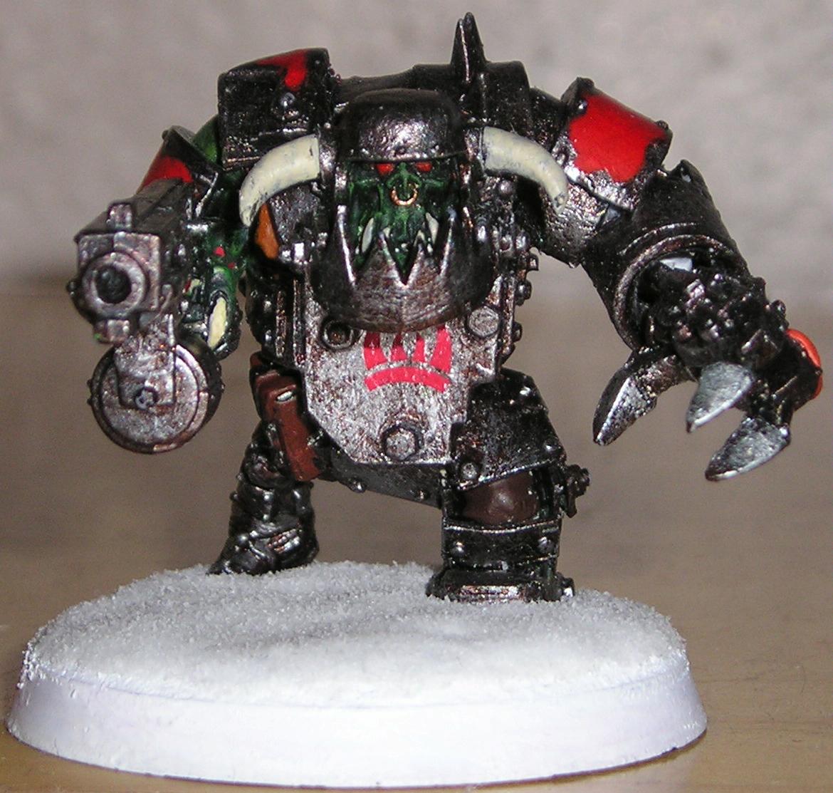 Nob, Orks, Powerklaw, Snow, Warhammer 40,000