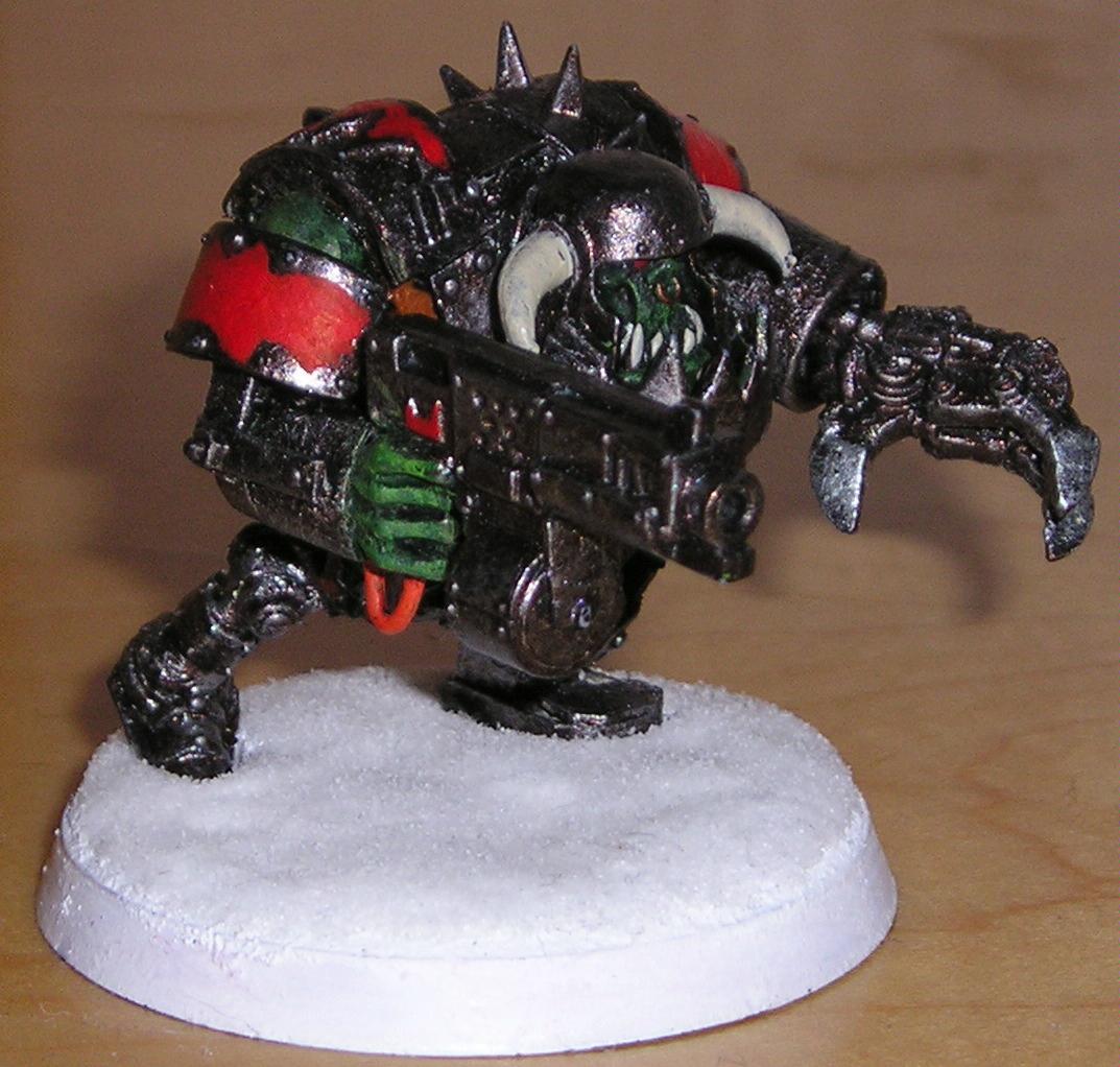 Nob, Orks, Powerklaw, Snow, Warhammer 40,000