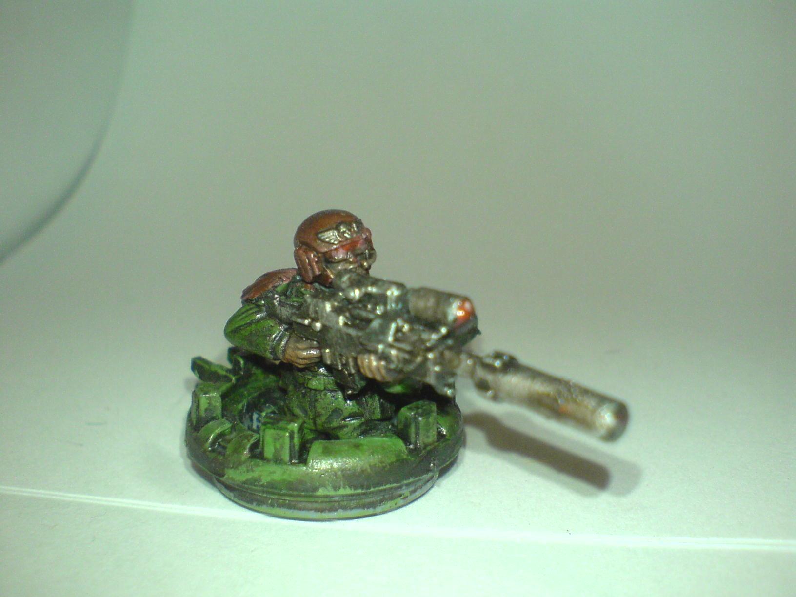 Imperial Guard, scratch built turret gunner with sniper rifle