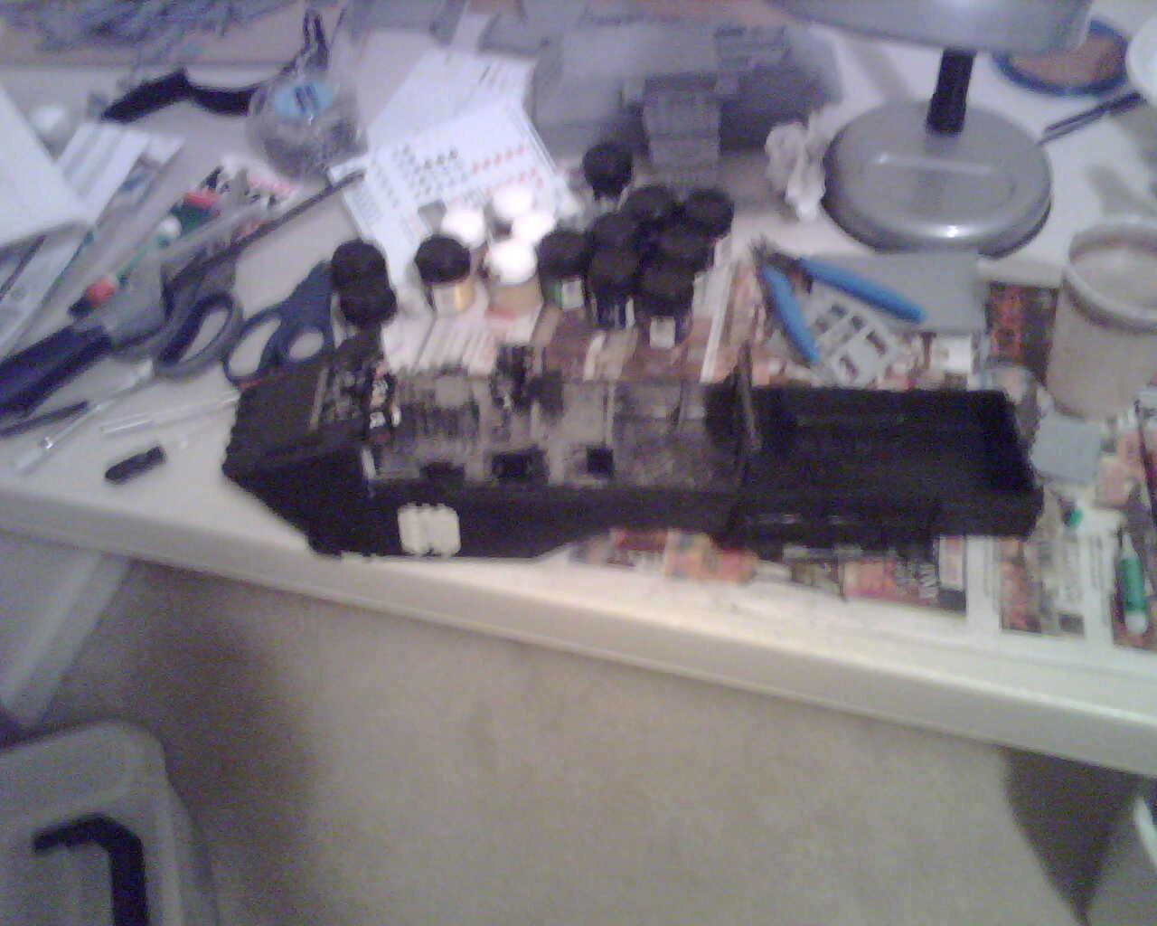 Partially assembled Thunderhawk body