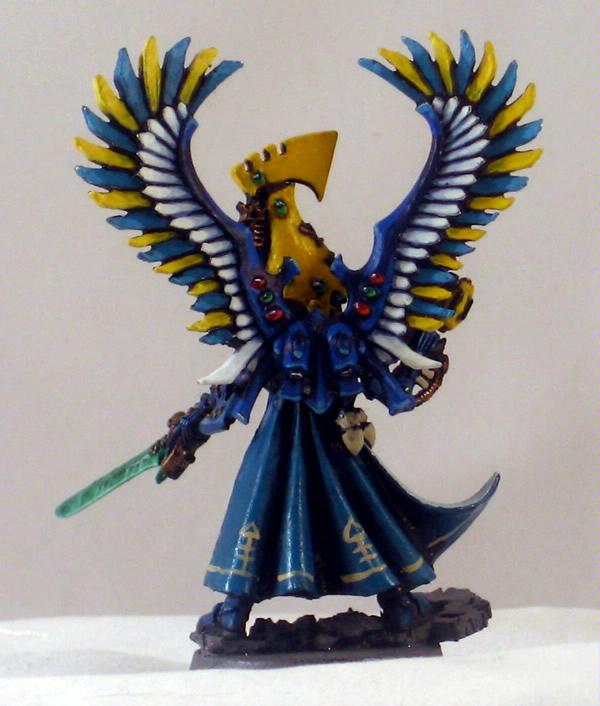 Autarch, Eldar, Alaitoc Autarch with Swooping Hawk Wings, Power Weapon, Fusion Gun and Mandi-Blasters