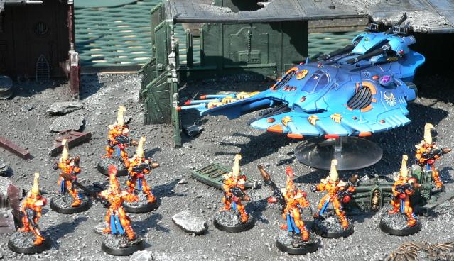Eldar, Fire Dragon, Urban Base, Warhammer 40,000, Wave Serpent