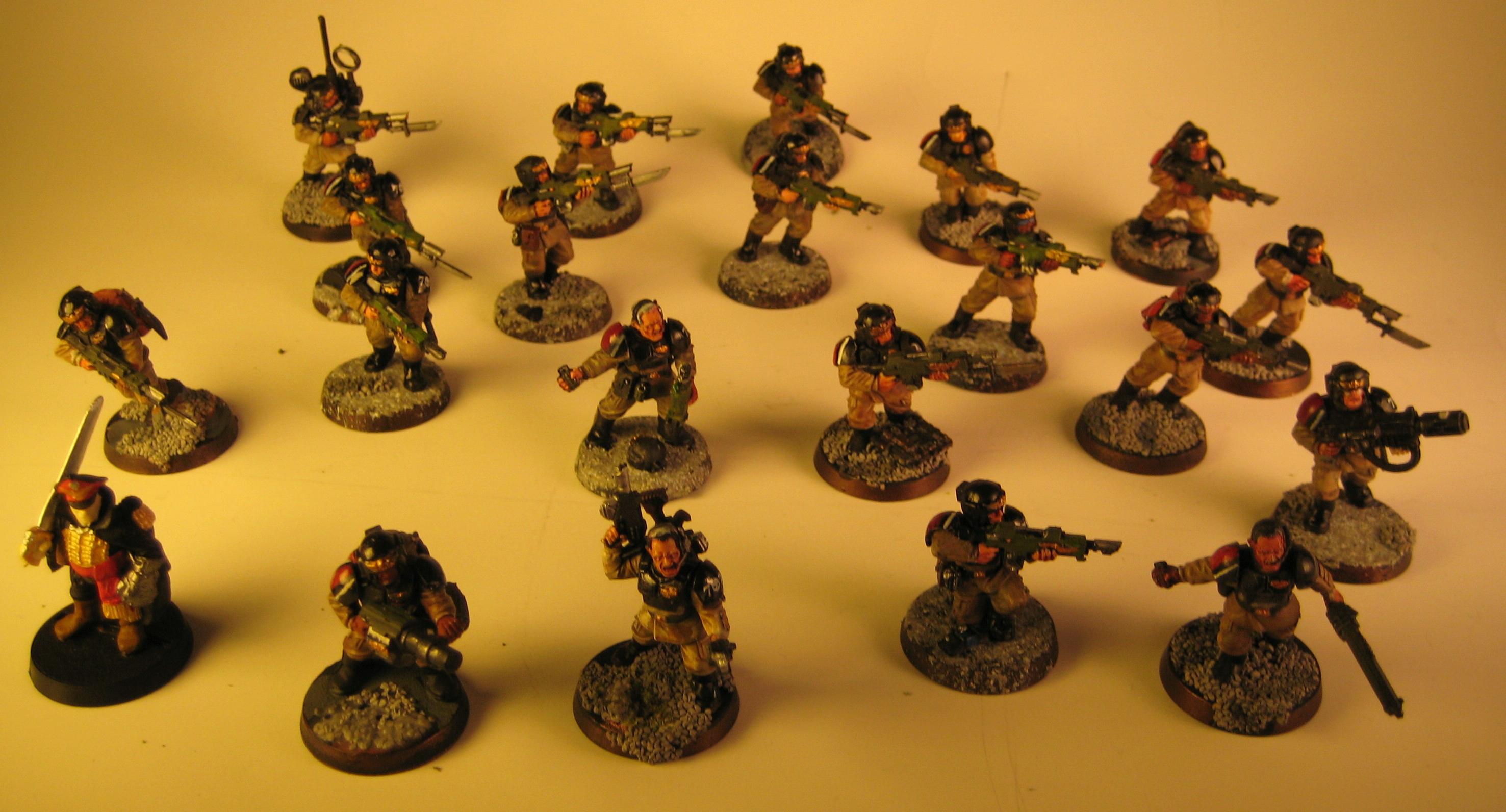 Cadians, Commissar, Imperial Guard, Infantry, Miniature, Shock Troops