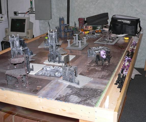 Article, Game Table, Picture showing gutter use for table building article