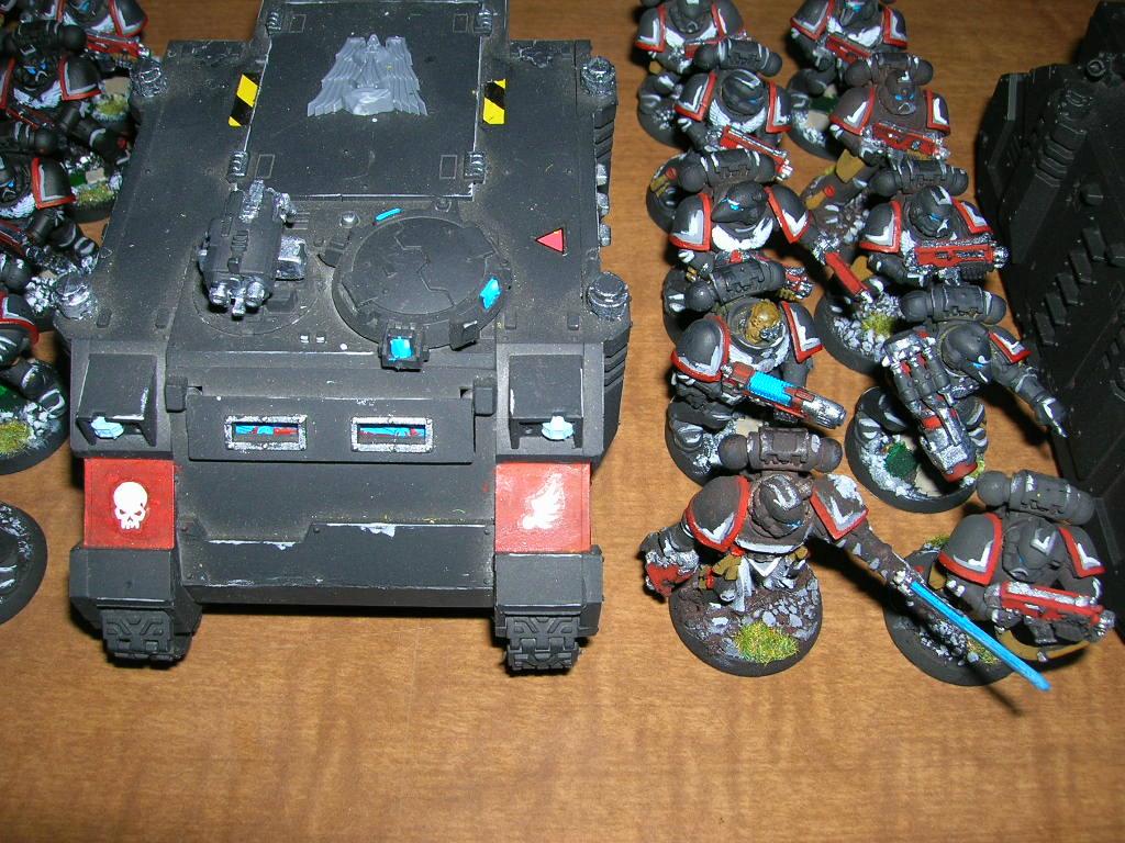 Rhino, Space Marines, Warhammer 40,000, Weathered