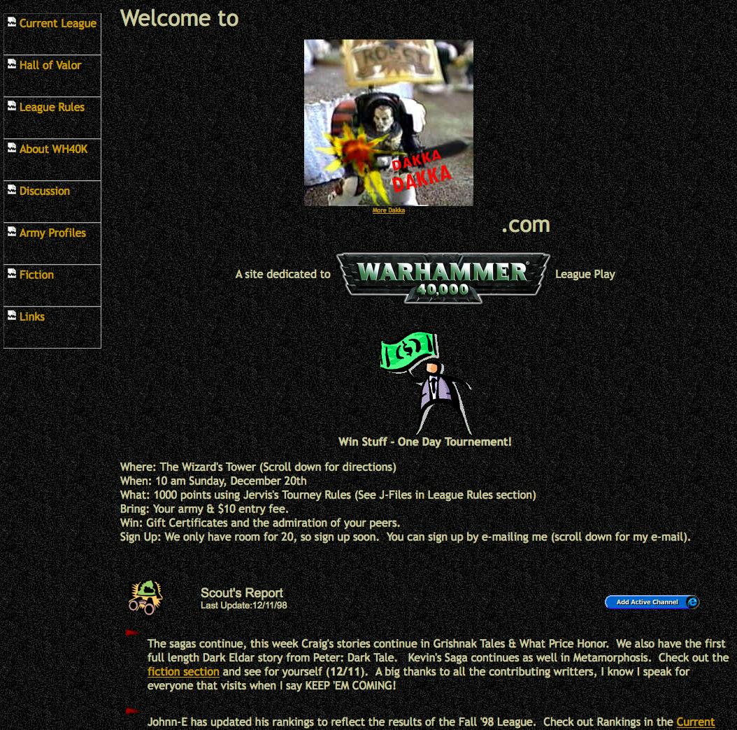 Dakka Dakka, History Of Dakka, Screen Capture, Website