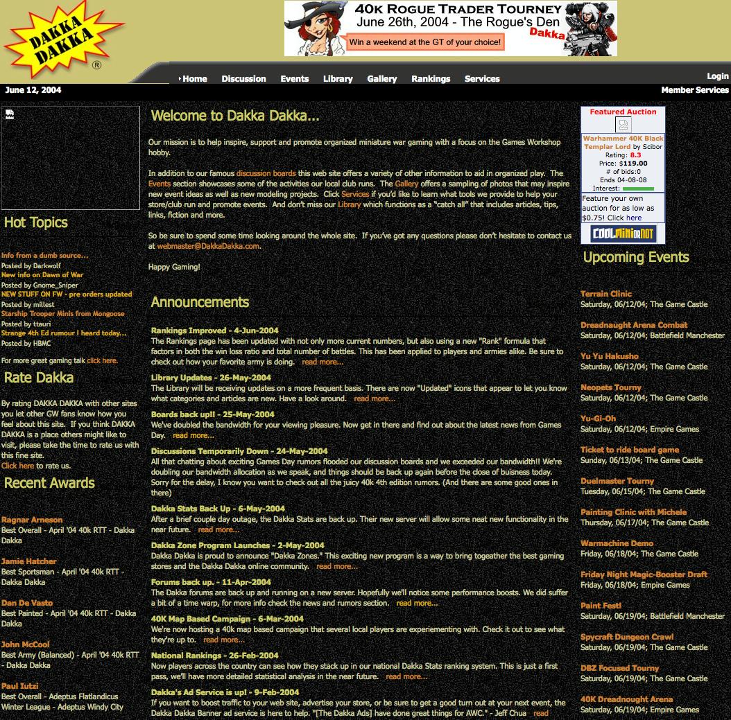 Dakka Dakka, History Of Dakka, Screen Capture, Website