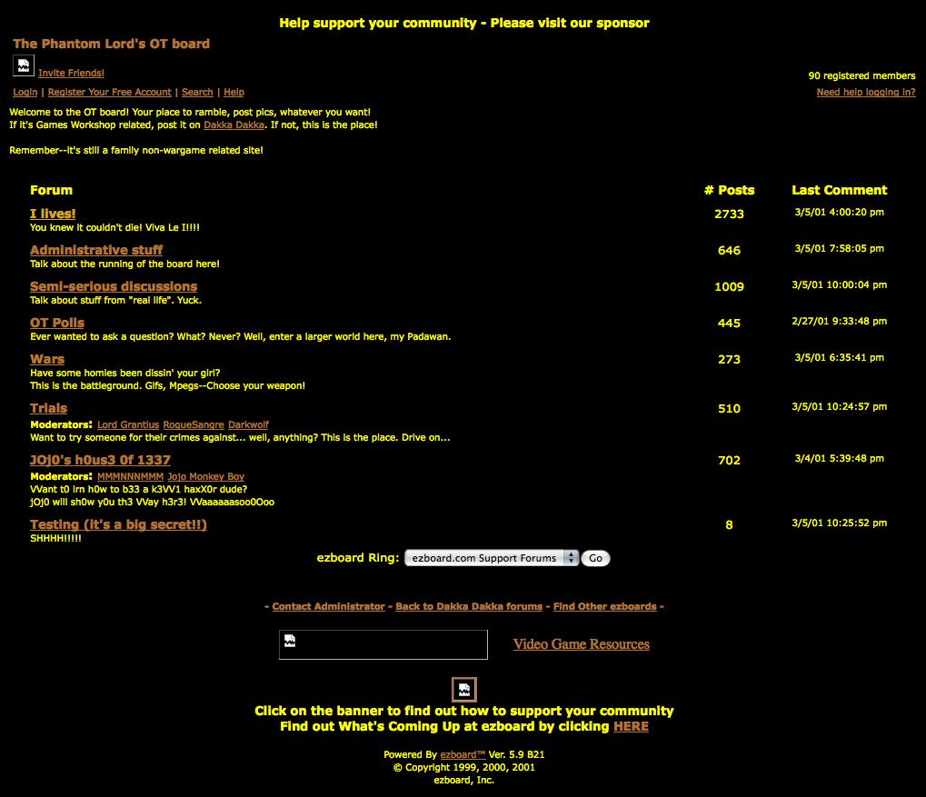 Dakka Dakka, Forum, History Of Dakka, Screen Capture