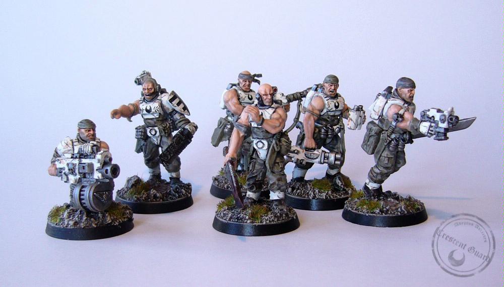 Biggerized, Conversion, Imperial Guard, Infantry Squad, Space Marines, Warhammer 40,000