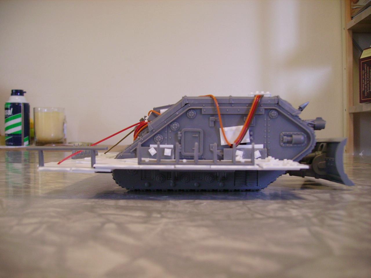 Battlewagon, Conversion, Leman Russ, Looted, Orks, Vehicle, Warhammer 40,000, Work In Progress