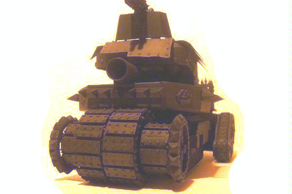 Battlewagon, Conversion, Deffrolla, Leman Russ, Looted, Orks, Poor Picture Quality, Primered, Tank, Vehicle, Warhammer 40,000