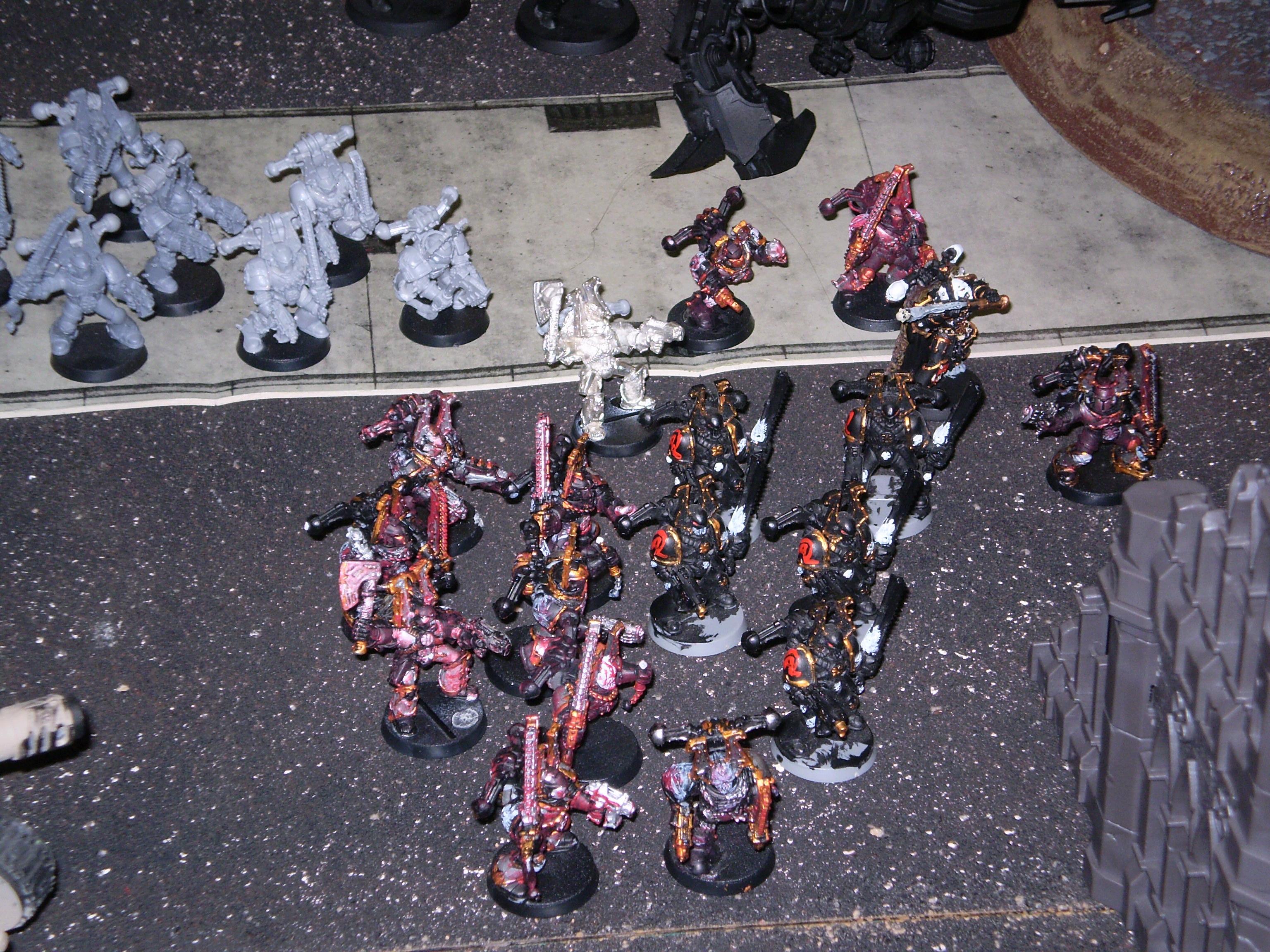 Chaos Space Marines, My maelstrom(had to borrow the gore covered 'zerkers to field it)