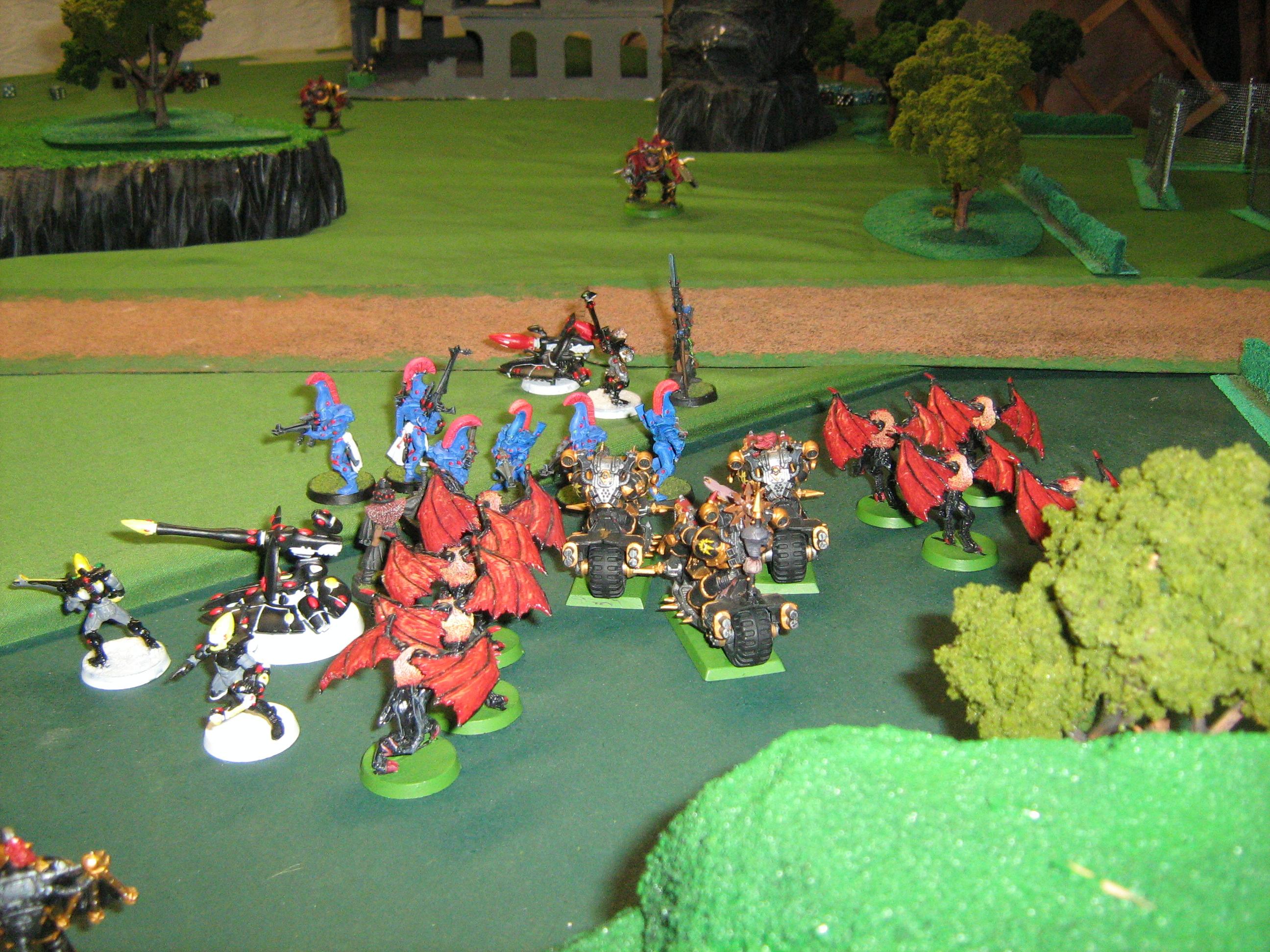 Bikers break through