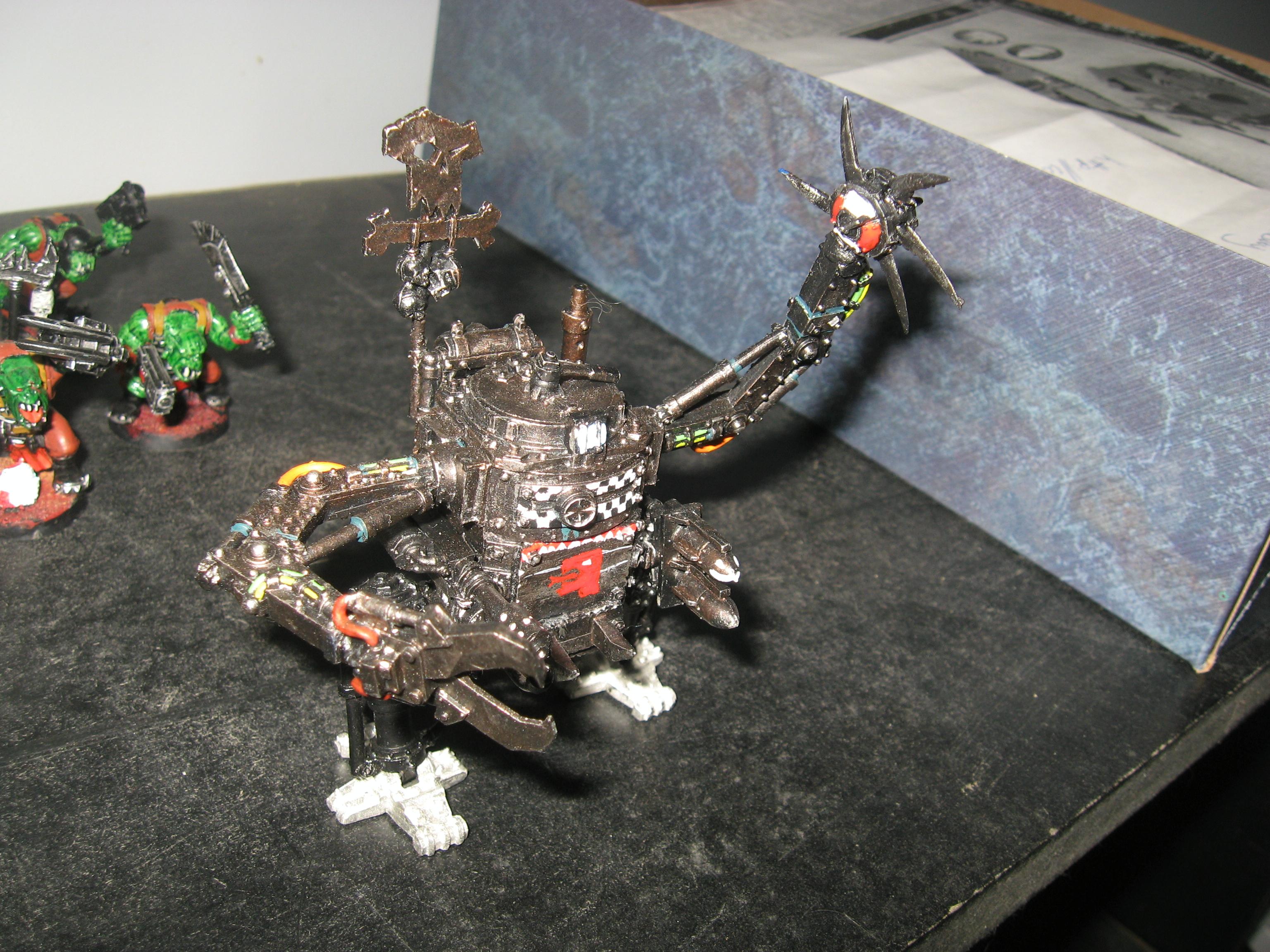 Deff Dread, Dreadnought, Orks, Silver, Warhammer 40,000