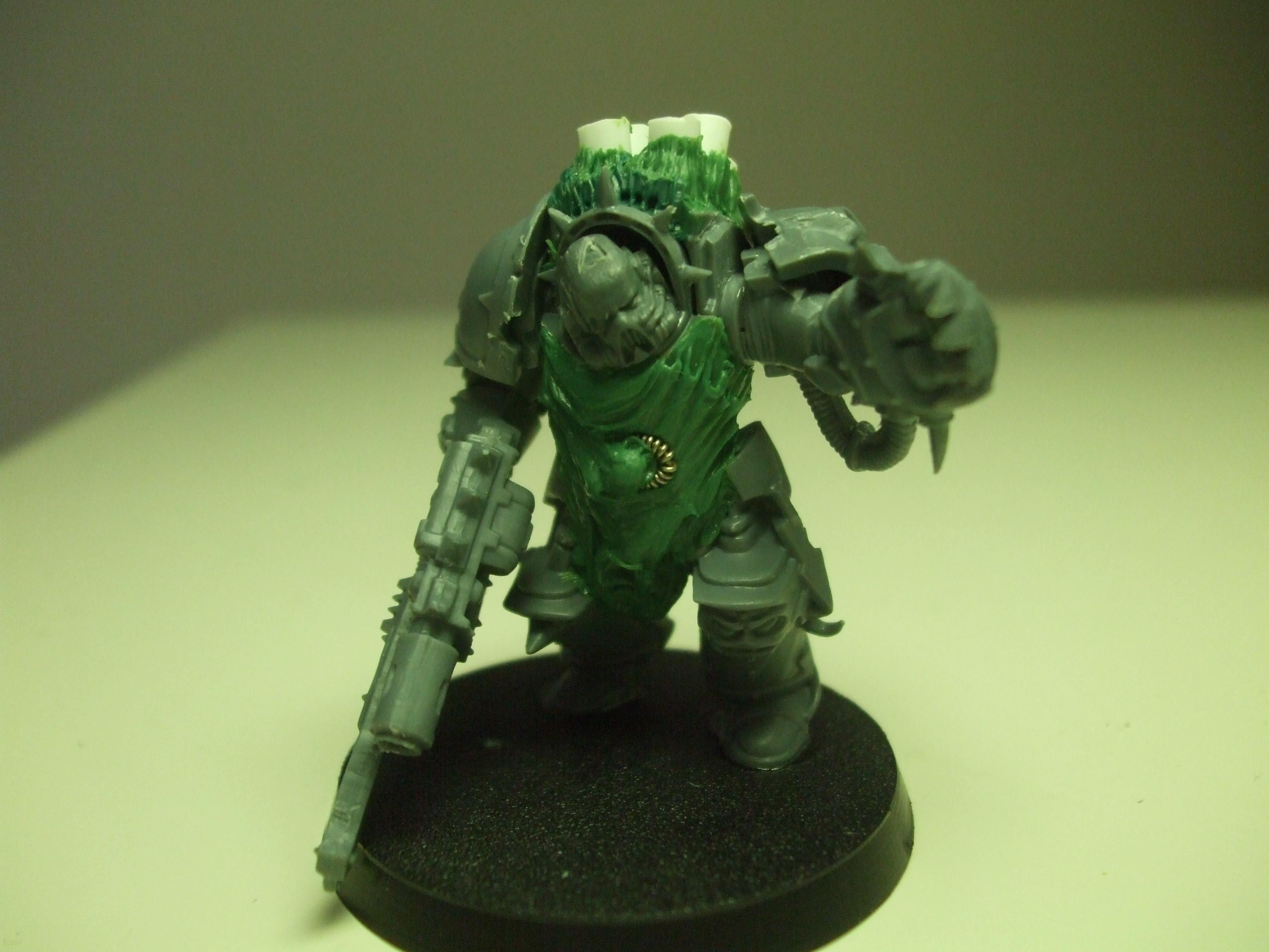 Chaos Space Marines, Greenstuff, Warhammer 40,000, Work In Progress