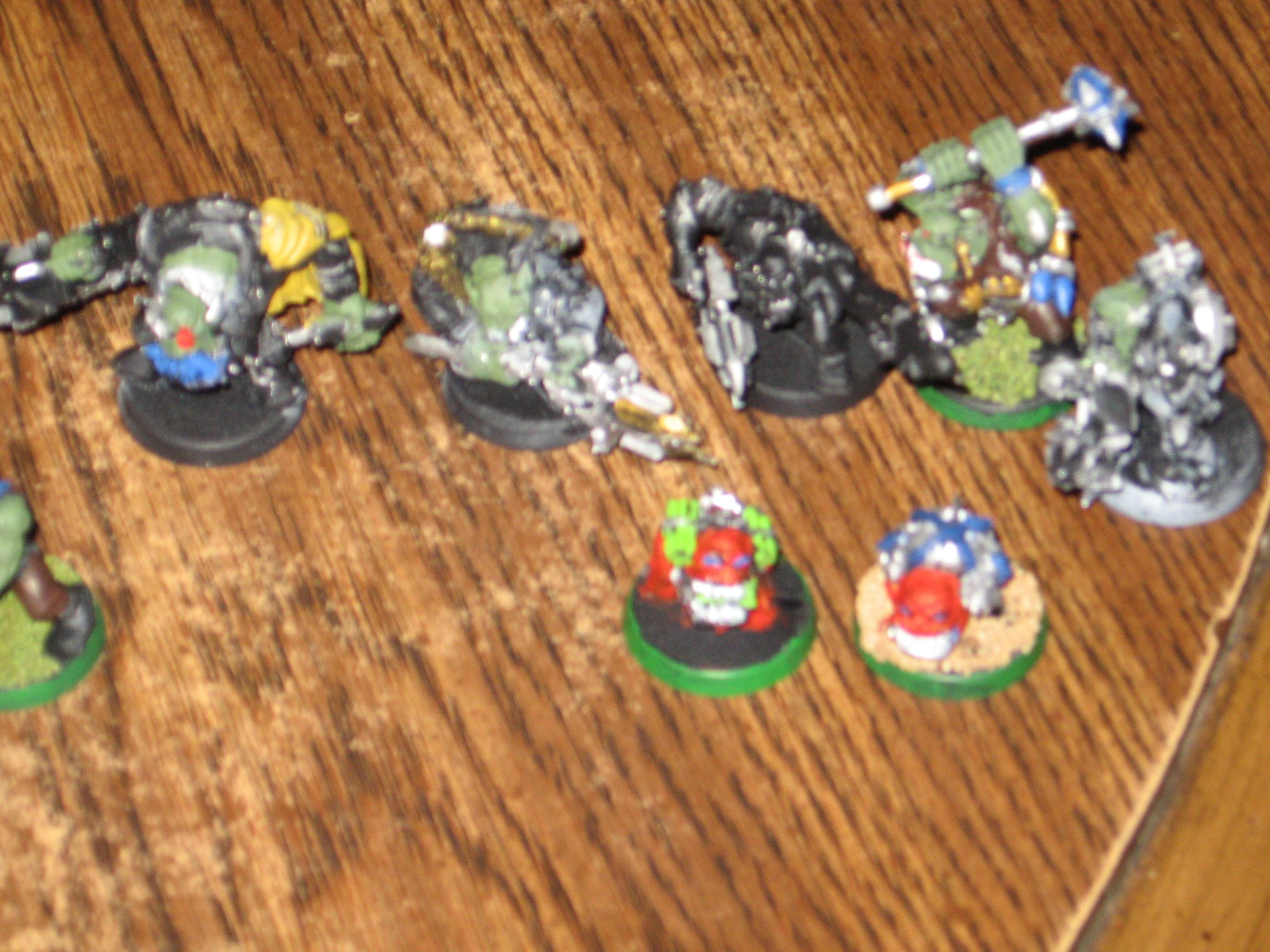 Blurred Photo, Orks, 5 Tankbustas with Nob, Tank Hammer, and 2 Bomb Squigs, this is not in the normal 1850pt army