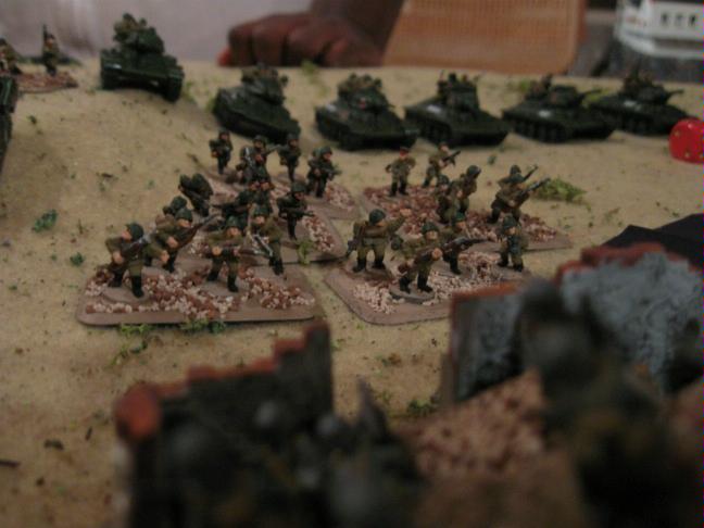 15mm, Flames Of War, Chris' Russian infantry charges