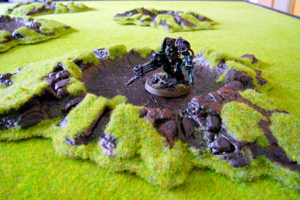 Chaos Space Marines, Crater, Terminator Armor, Terrain