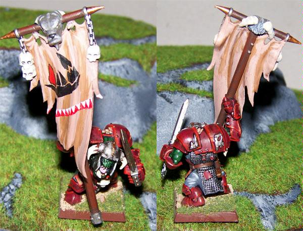 Black Orc, Orcs And Goblins, Standard Bearer, Warhammer Fantasy