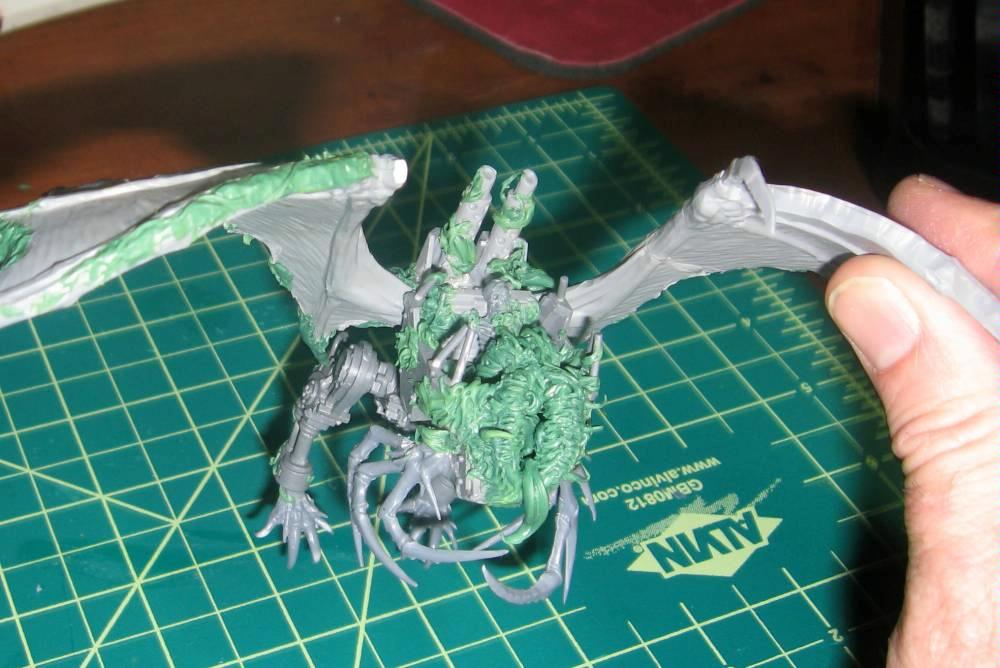 Bloodthirster, Chaos Daemons, Conversion, Daemon Prince, Warhammer 40,000, Work In Progress