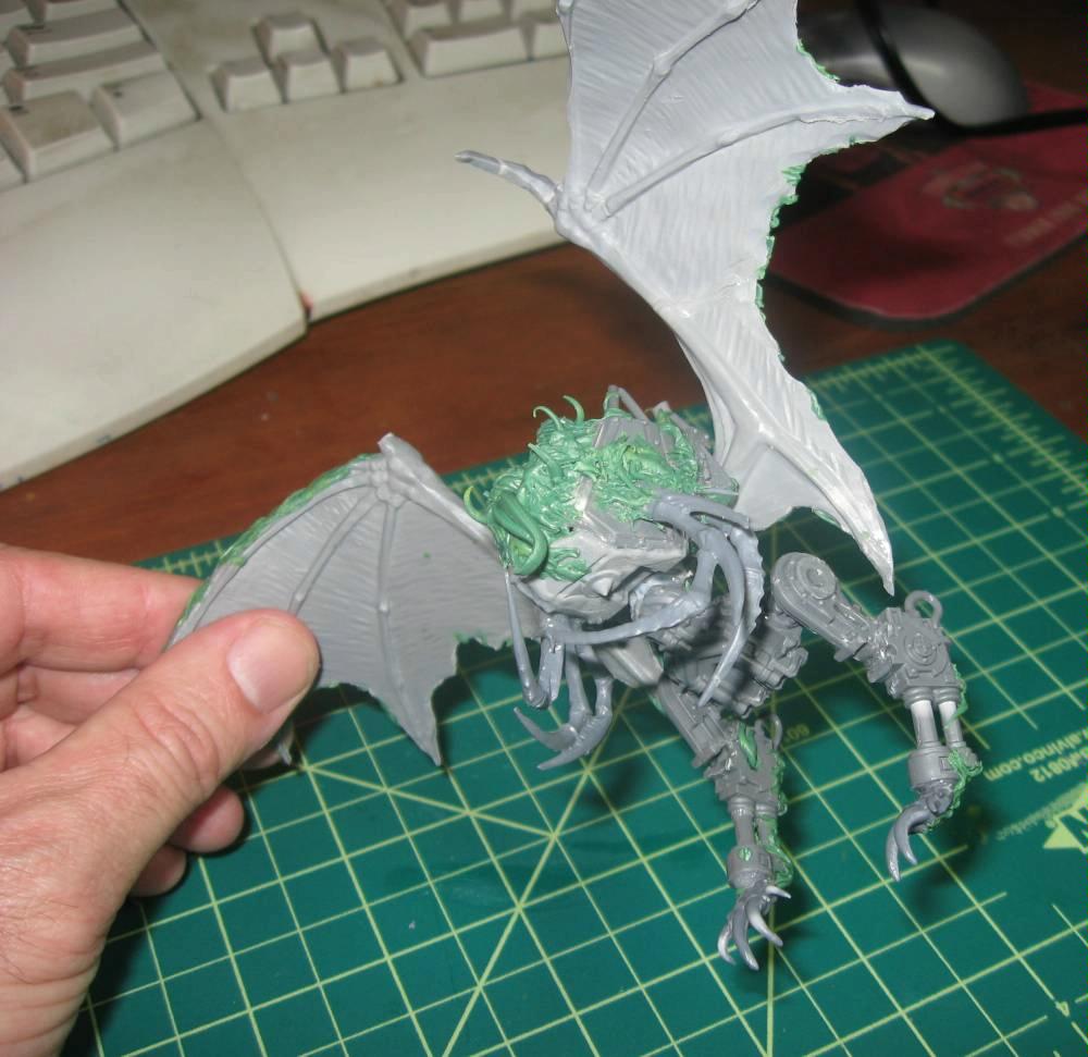 Bloodthirster, Chaos Daemons, Conversion, Daemon Prince, Warhammer 40,000, Work In Progress