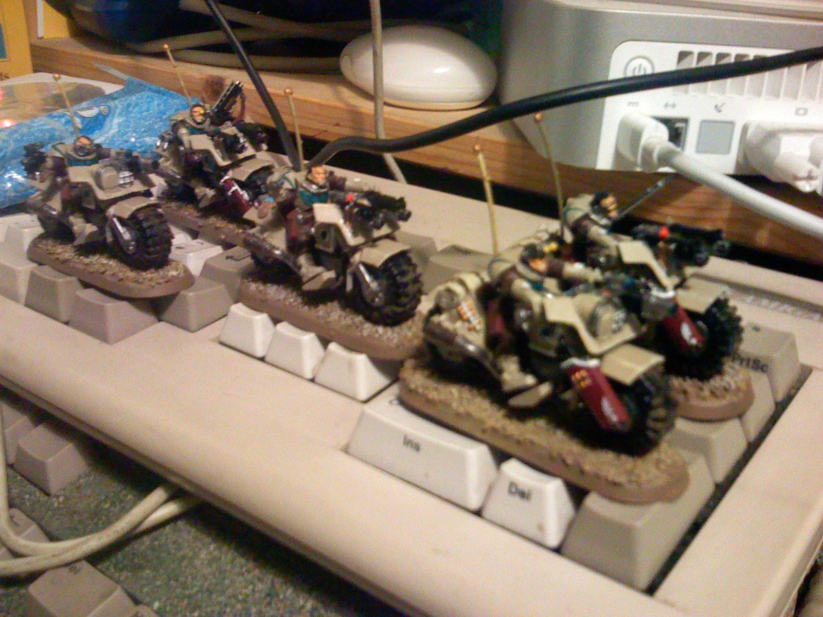 Sand Vipers, Scout Bikes, Space Marines, Warhammer 40,000