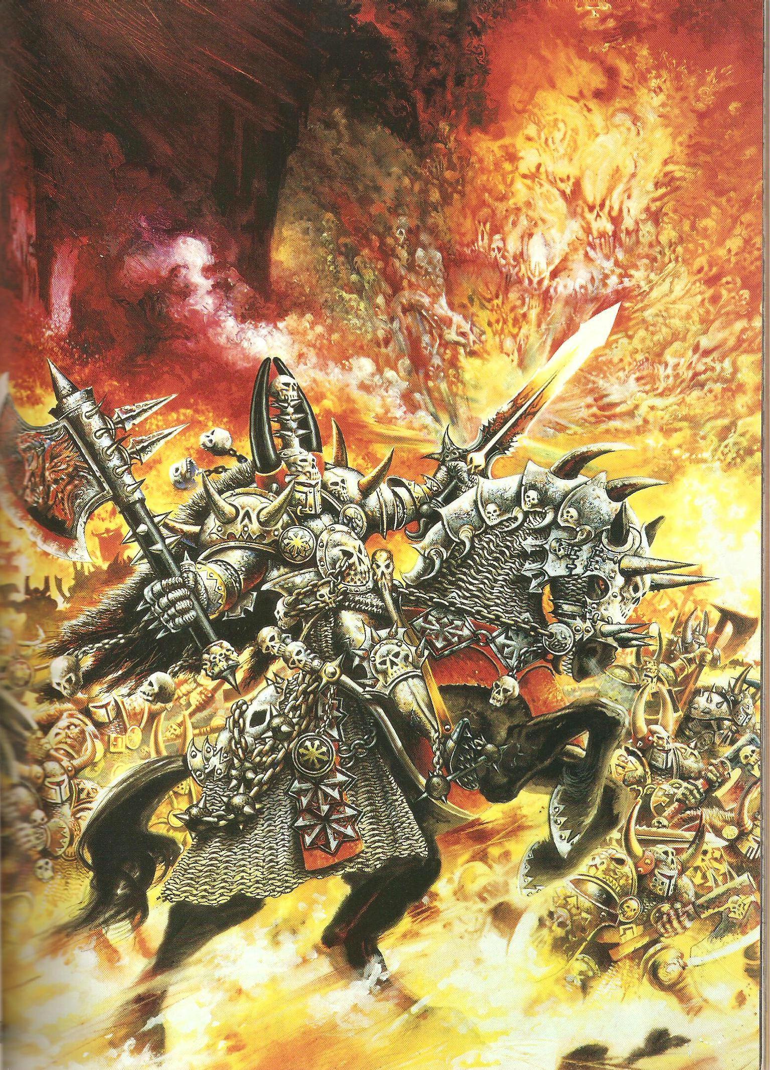 Artwork, Chaos Warrior, White Dwarf