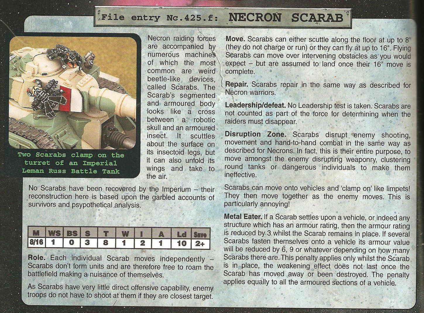 2nd Edition, Necrons, Scarabs, White Dwarf