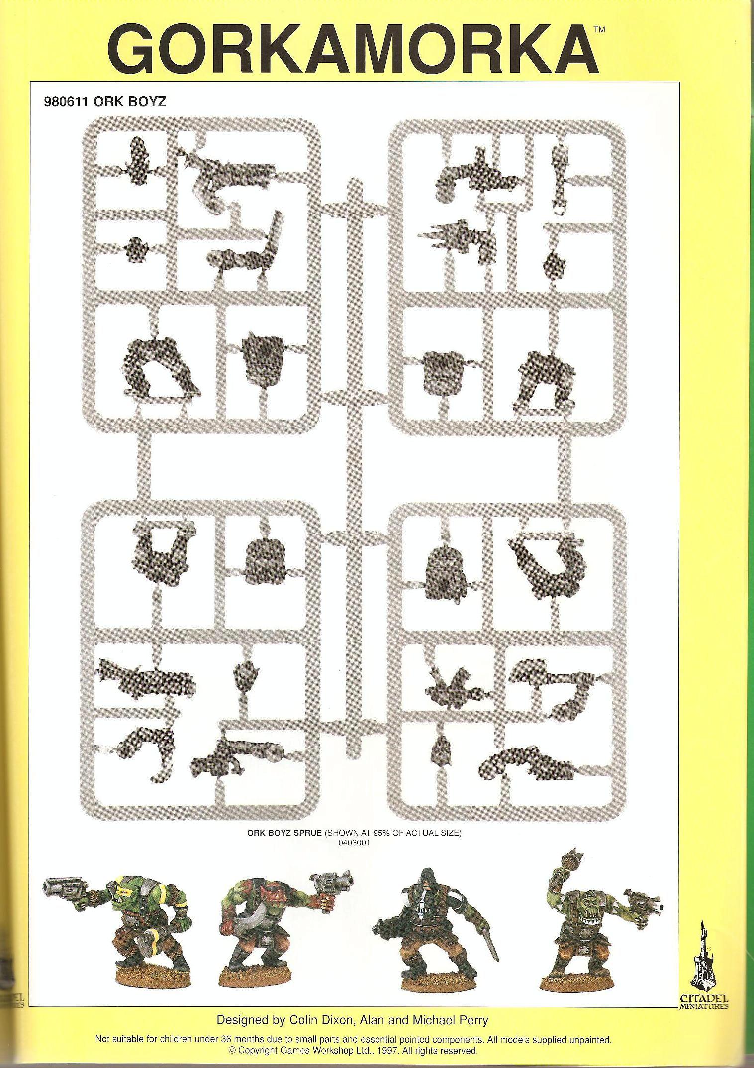 Copyright Games Workshop, Gorkamorka, Orks, Sprue, White Dwarf