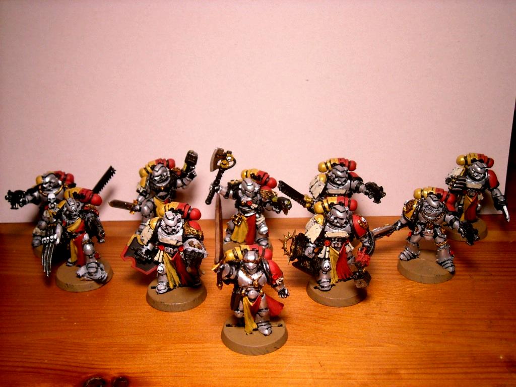Crimson Paladins, Metal, Red, Space Marines, Warhammer 40,000, Yellow