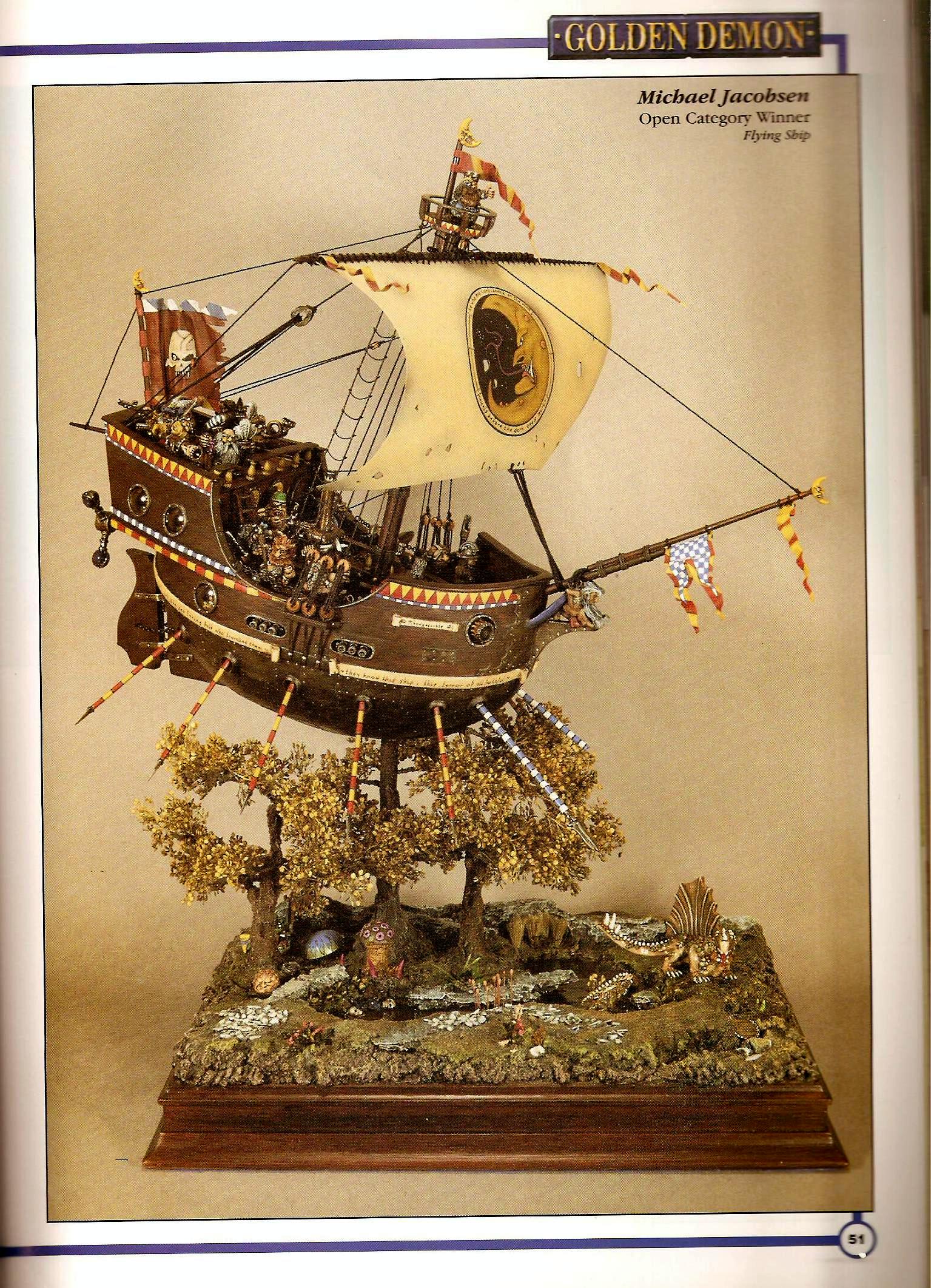 Copyright Games Workshop, Dwarves, Flying Boat, Golden Demon, White Dwarf