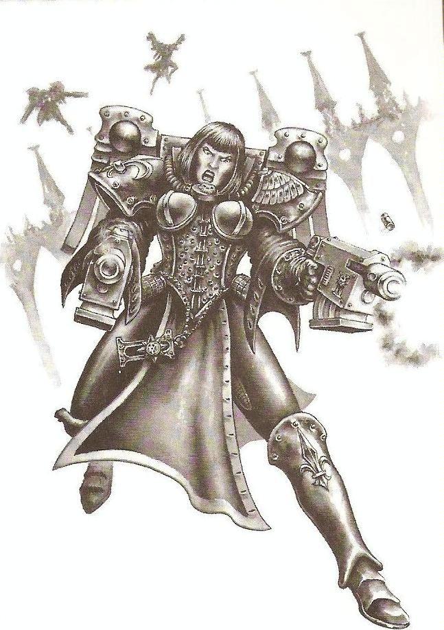 Artwork, Copyright Games Workshop, Inquisition, Seraphim, Sisters Of Battle, White Dwarf