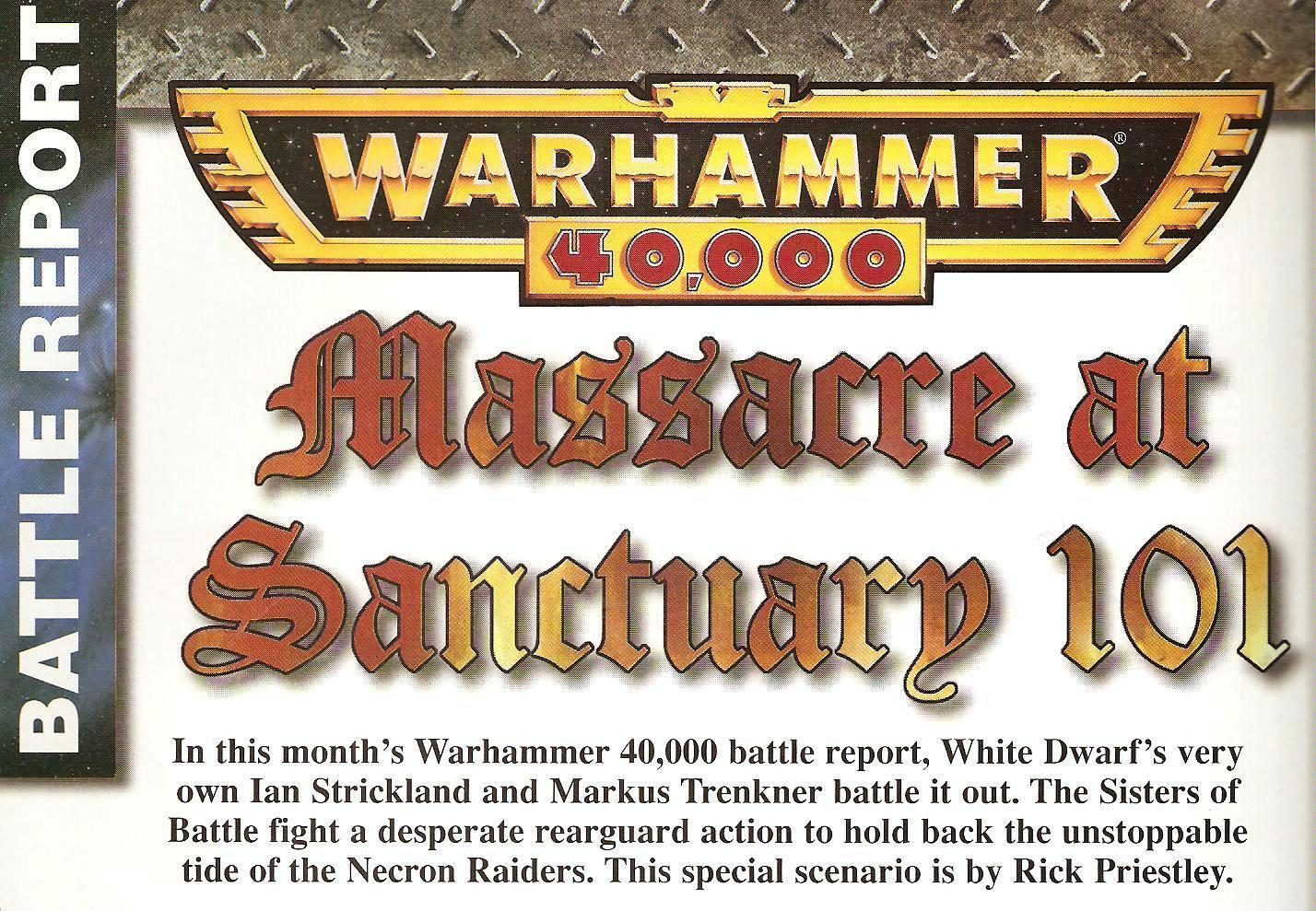 2nd Edition, Copyright Games Workshop, Necrons, Sisters Of Battle, Warhammer 40,000, White Dwarf