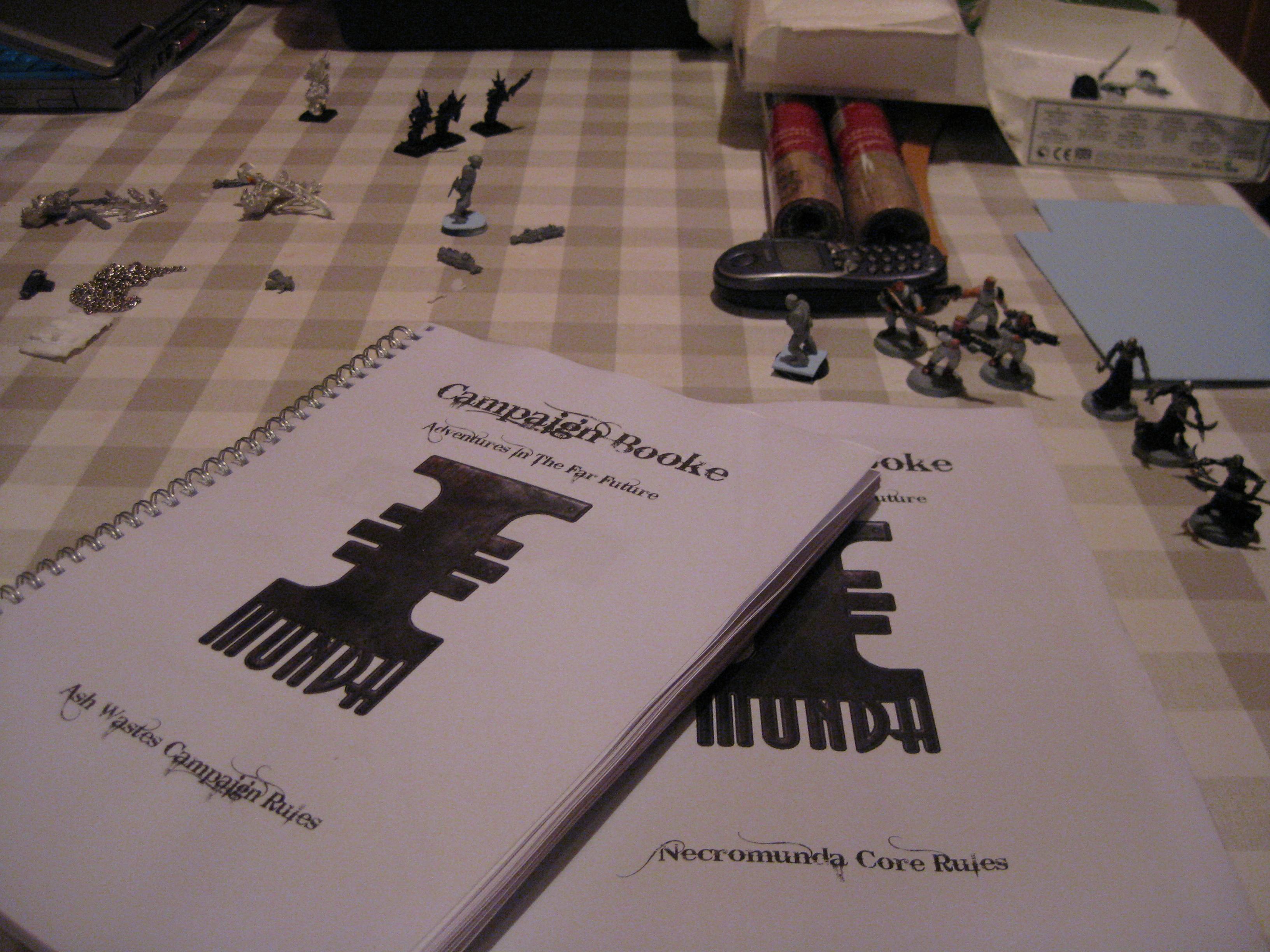And a pic of the campaign book(e)s. I used the logo made by the talented Mr.Pfreck of these very forums! :D