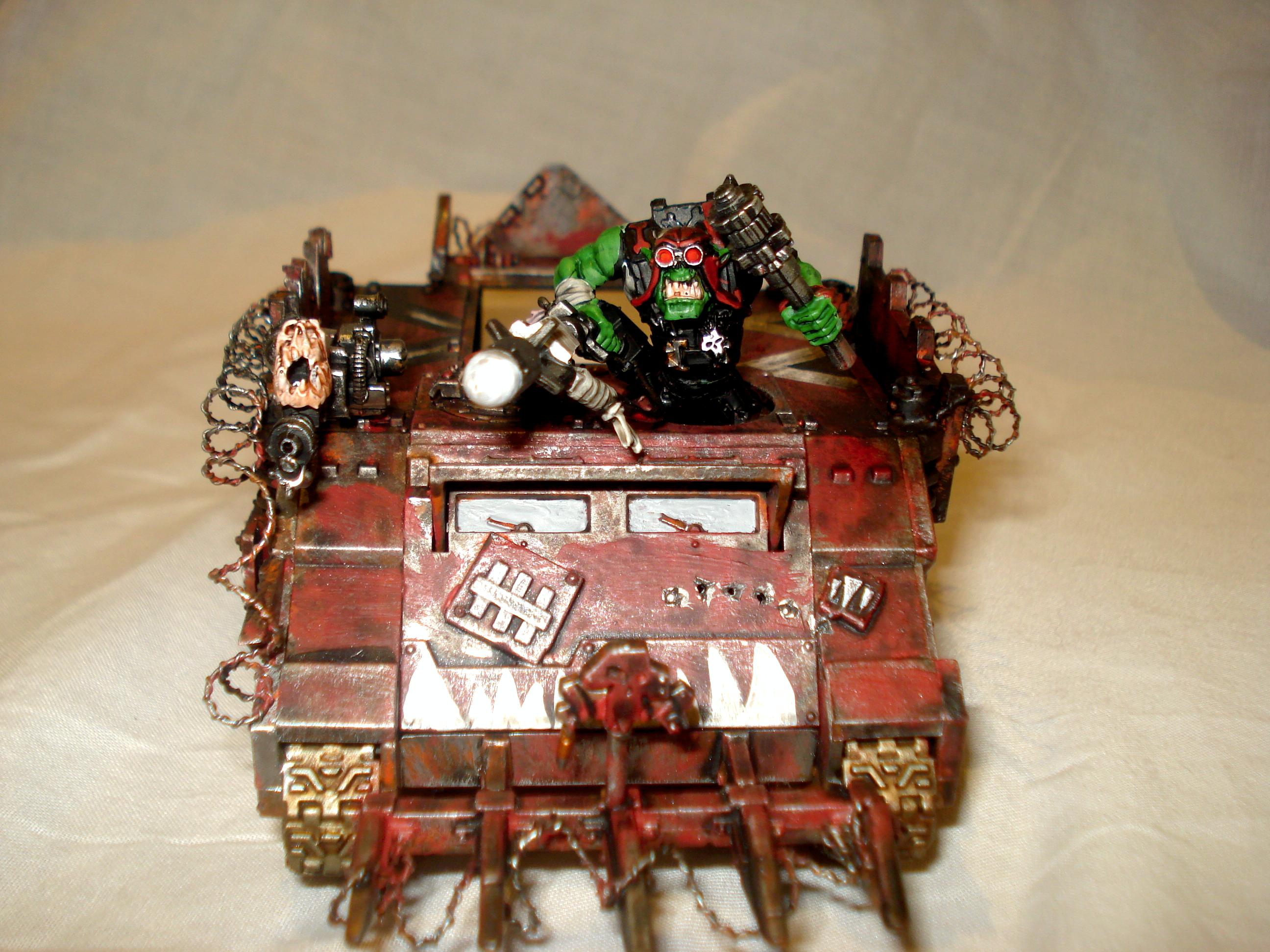 Battlewagon, Orks, Red, Tank, Truk