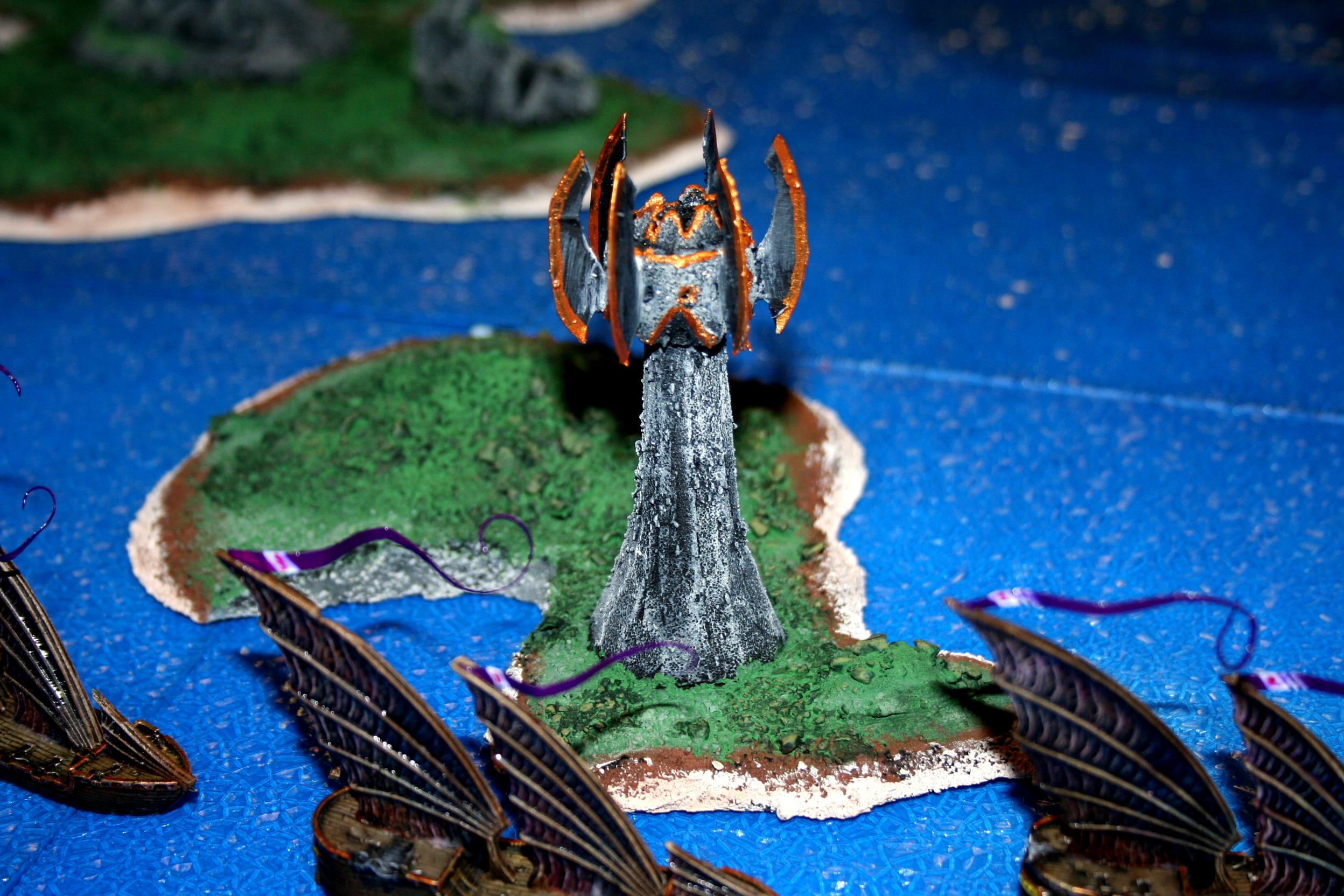 Craig, Cruiser, D6 Generation, Dragon Lords, Island, Terrain, Tower Of Sorcery, Uncharted Seas
