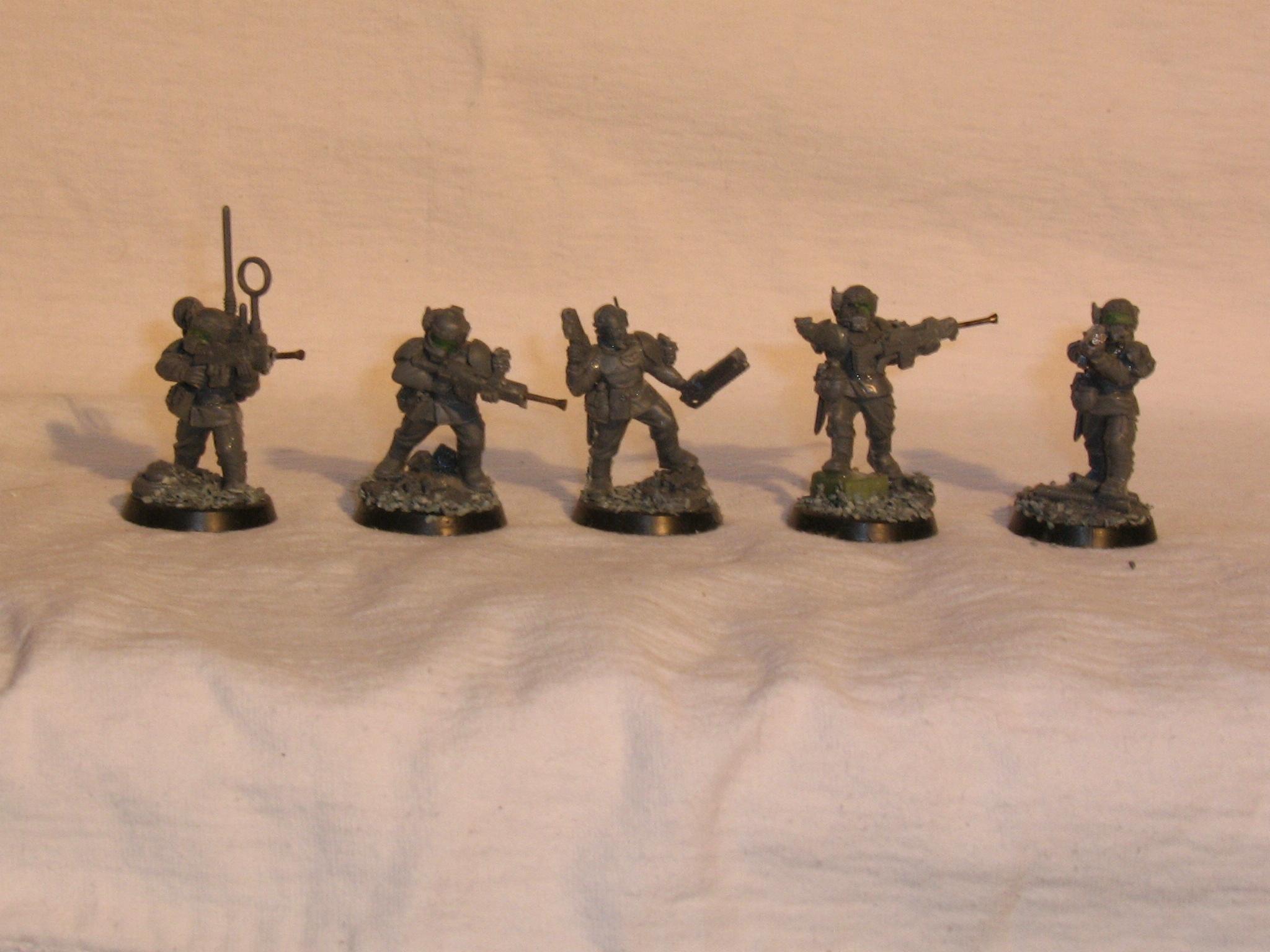 A stormtrooper squad with converted stub rifles (count as hellguns)
