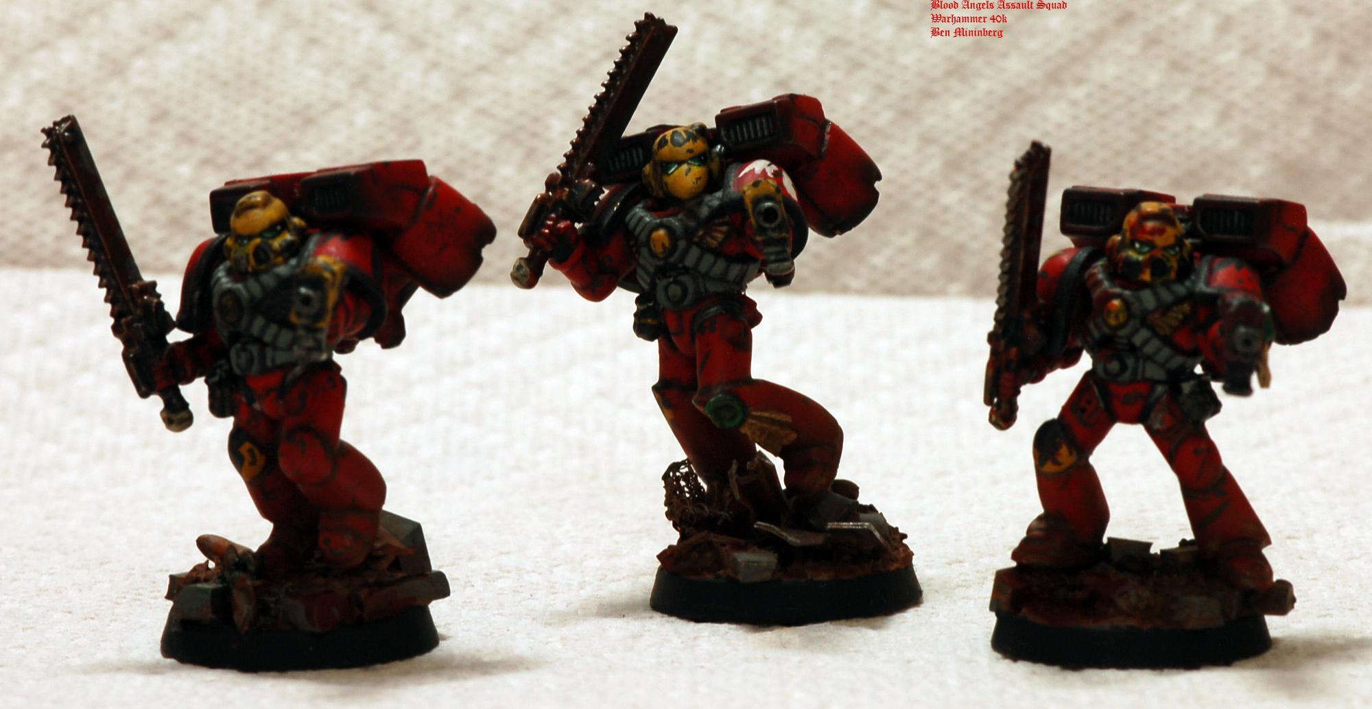Action, Angel, Assault, Base, Blood, Chainsword, Red, Scenic, Space Marines, Weathered