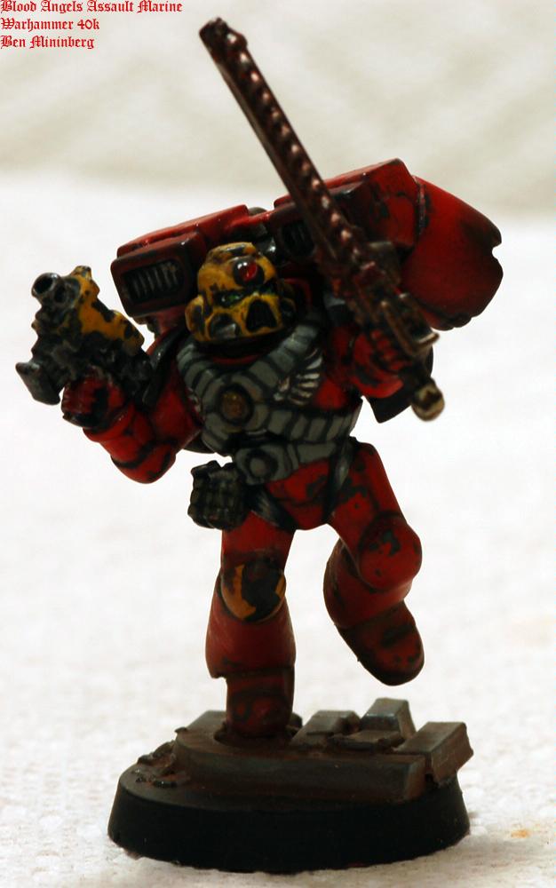 Action, Angel, Assault, Base, Blood, Chainsword, Red, Scenic, Space Marines, Weathered