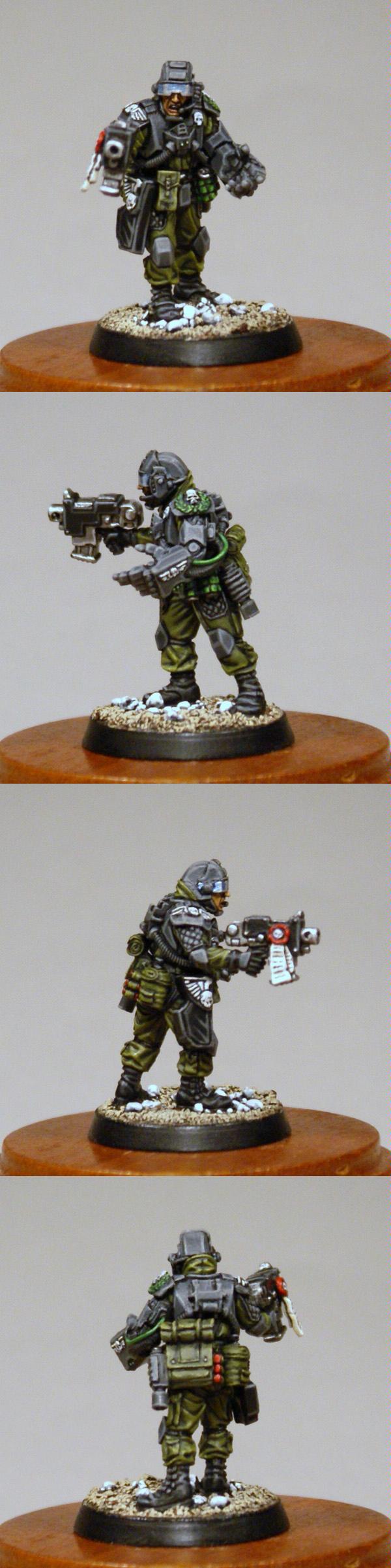 28mm, Bolt Pistol, Drop Troop, Elysian, Forge World, Grenades, Guardsmen, Human, Imperial, Imperial Guard, Iom, Painted, Pistol, Power Fist, Sergeant, Sgt, Sunglasses, Warhammer 40,000