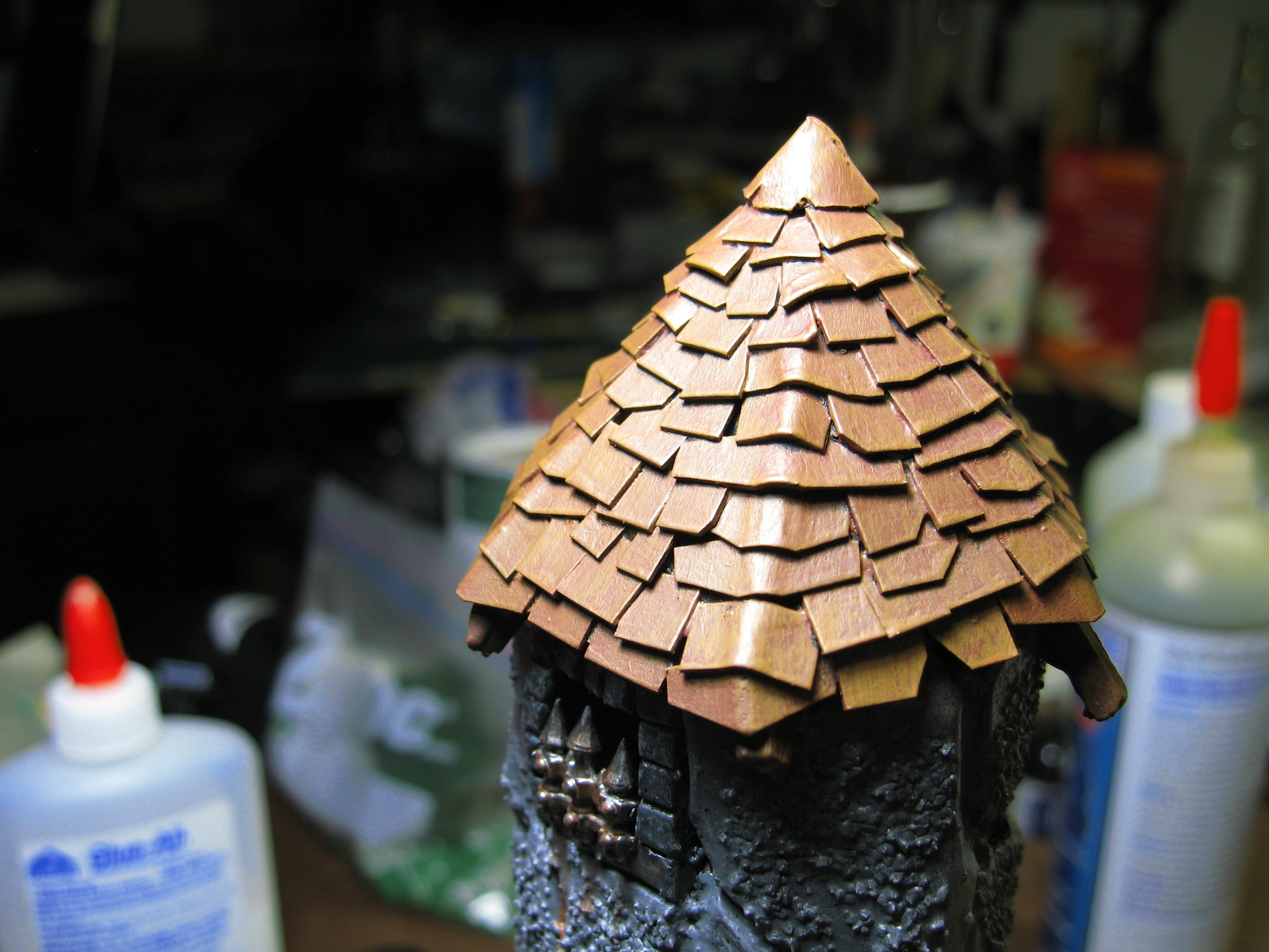 Tower roof painted
