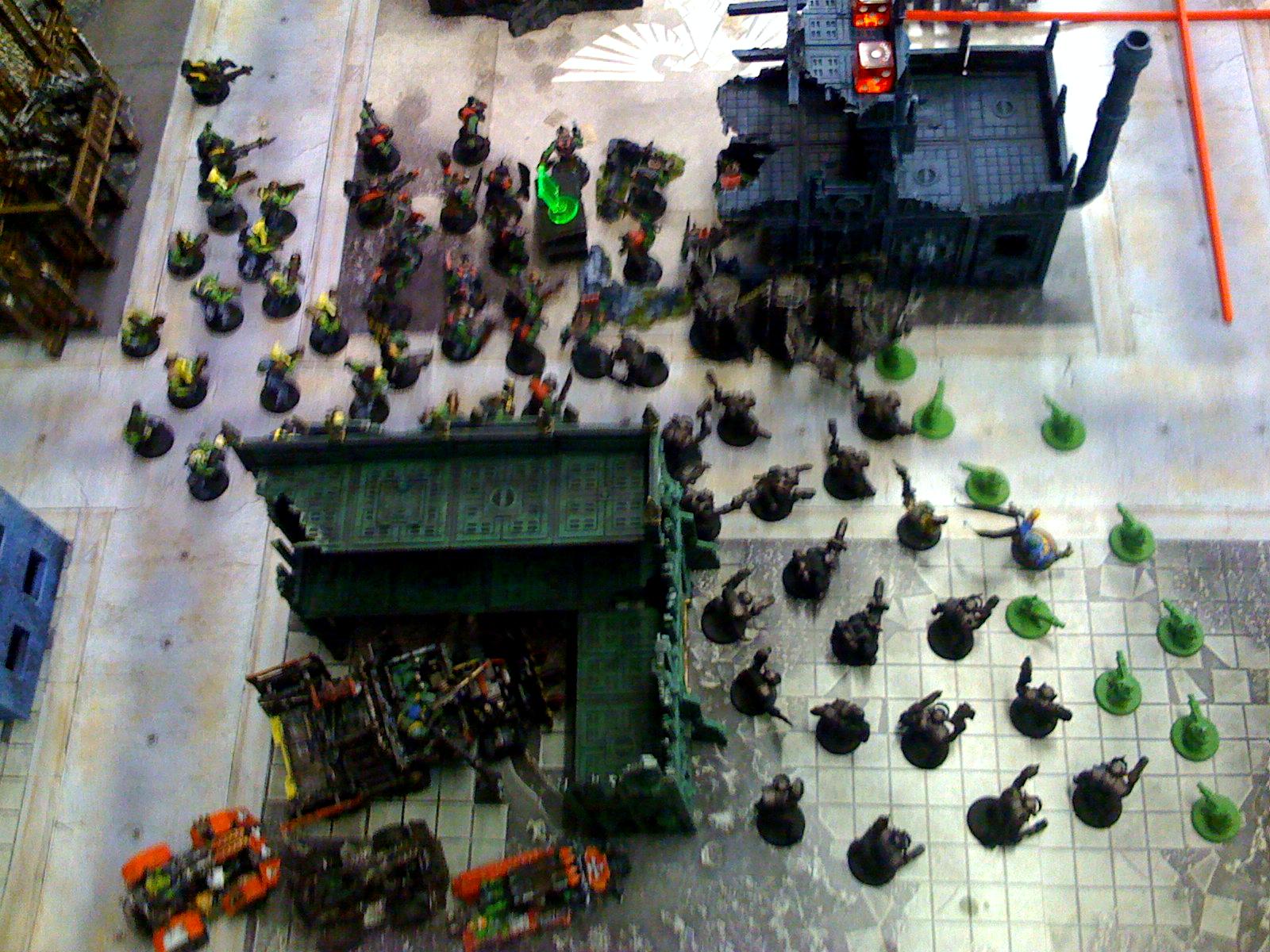 Battle Report, Orks, Overhead, Space Marines, Warhammer 40,000