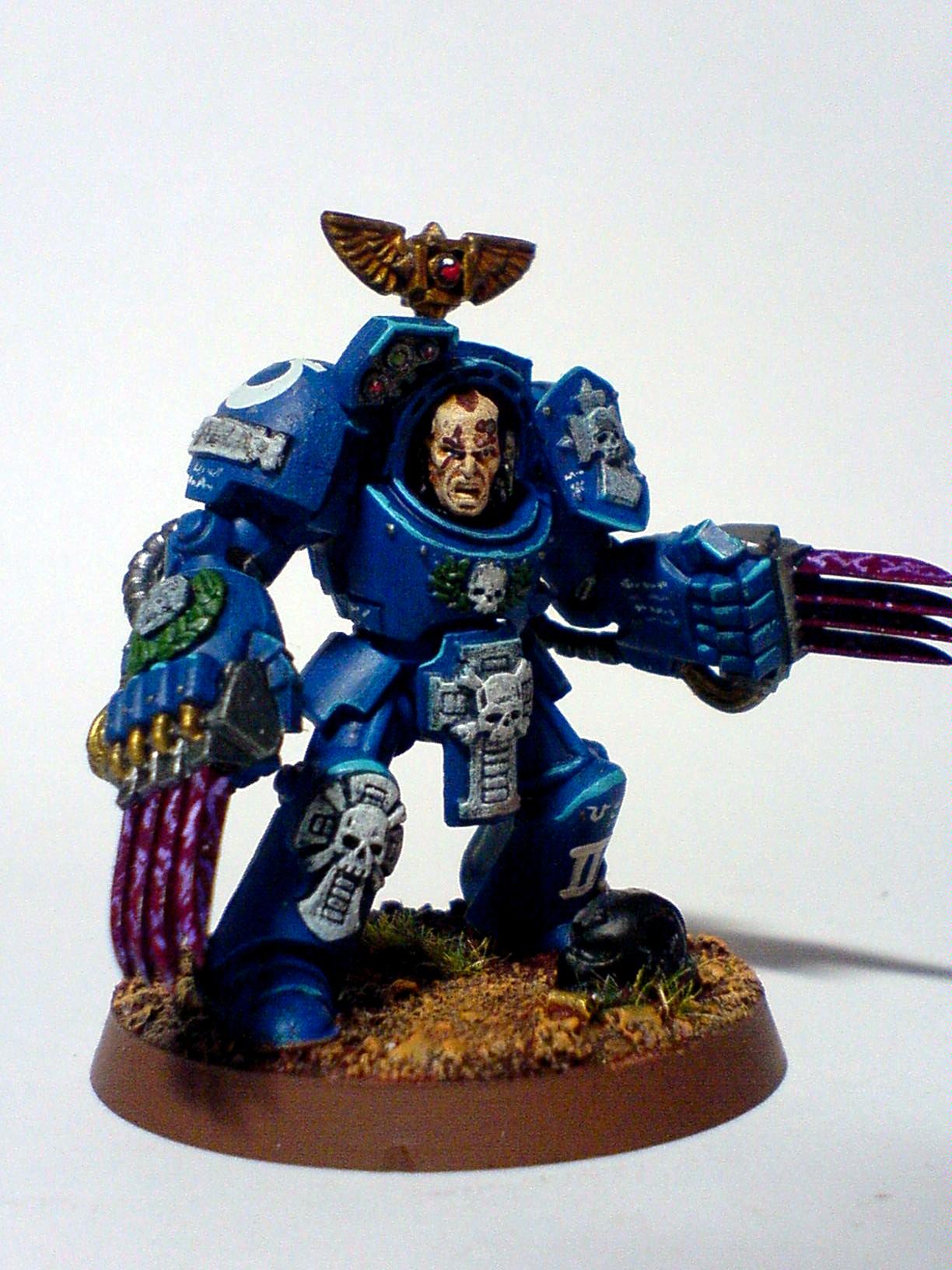 Assault Squad, Lightning Claws, Sergeant, Space Marines, Terminator Armor, Ultramarines