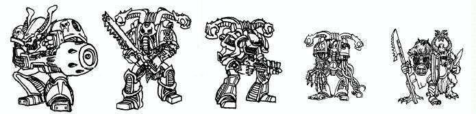 Artwork, Chaos, Chaos Space Marines, Copyright Games Workshop, Retro Review, Rogue Trader